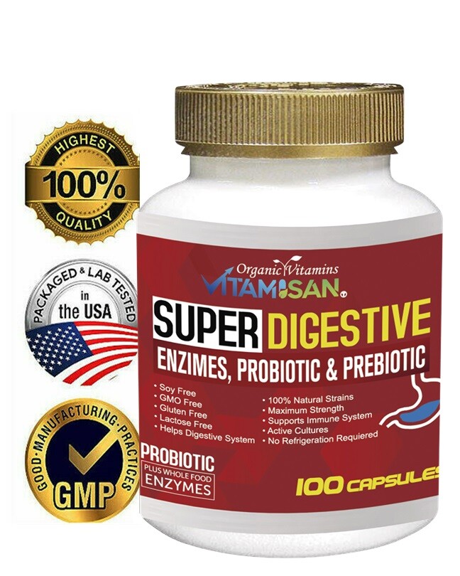 Super Digestive Brook Enhanced-Biotics Probiotic  and Prebiotic 100 capsules