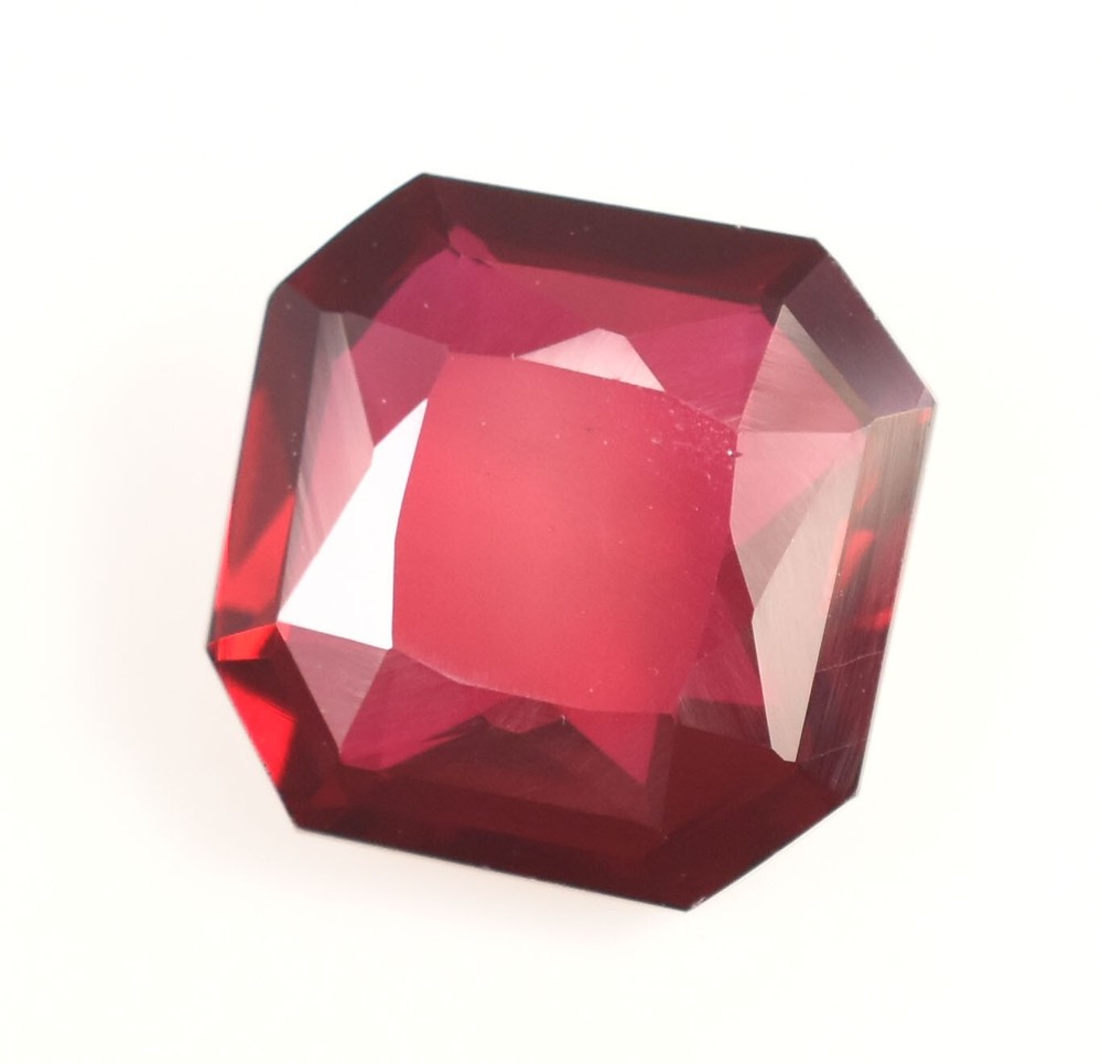 13.79 Ct Certified Pigeon Blood Red Ruby Square Cut Loose Gemstone