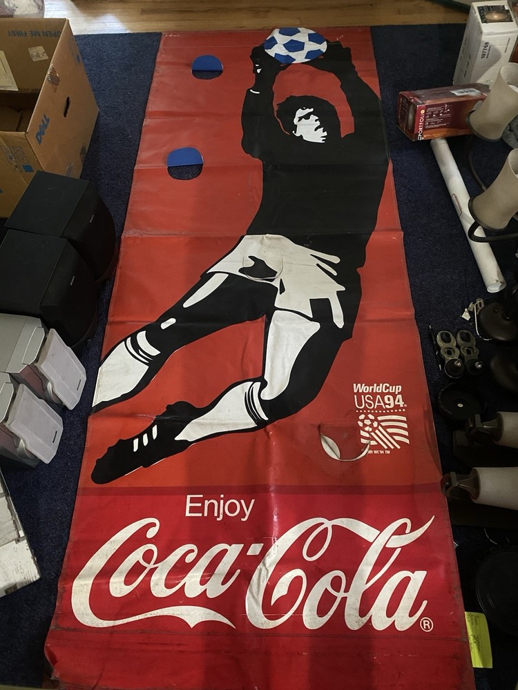 Vintage 1994 USA World Cup Coca-Cola advertising banner