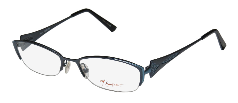 NEW THALIA ALMIRA EYEGLASS FRAME DESIGNER NV HALF-RIM WOMENS 48-17-130 BLUE