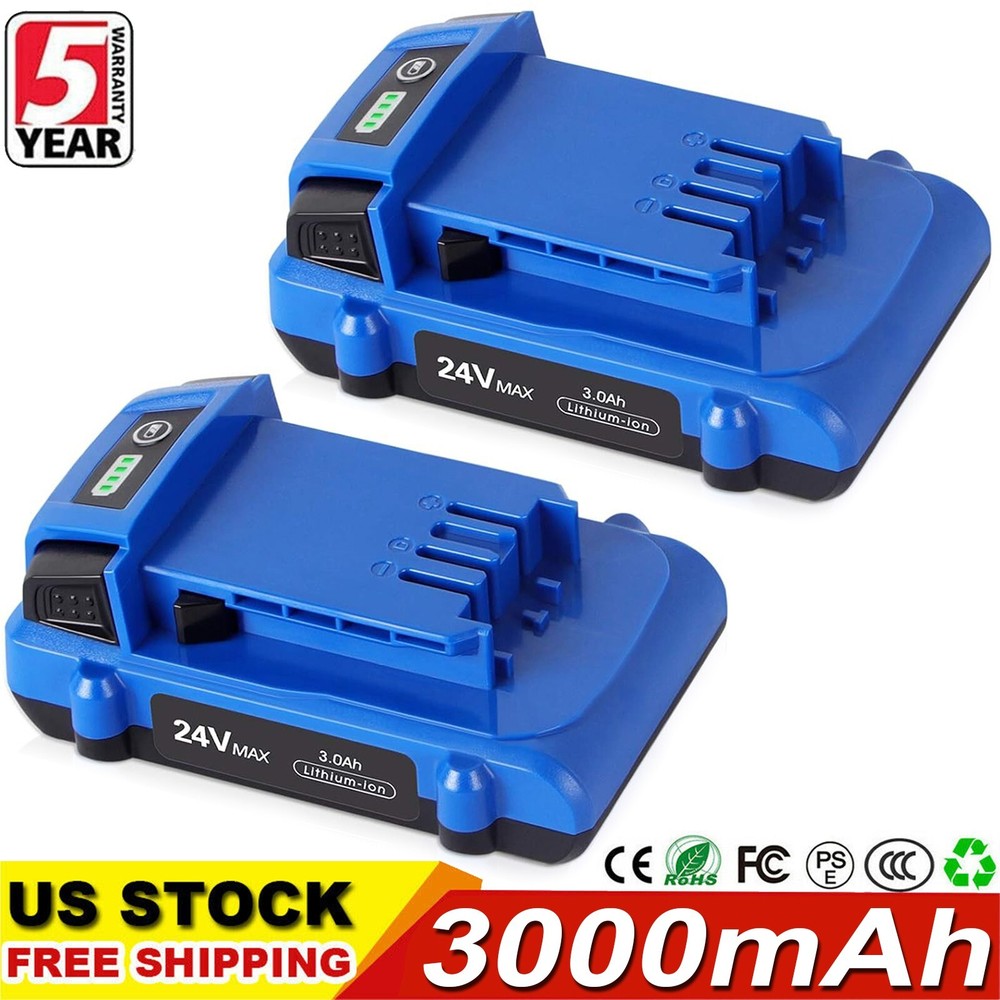 2x 3 Ah For 24V Max Tool Lithium-ion Battery KB624-03 KB524-03 KB424-03 1051230