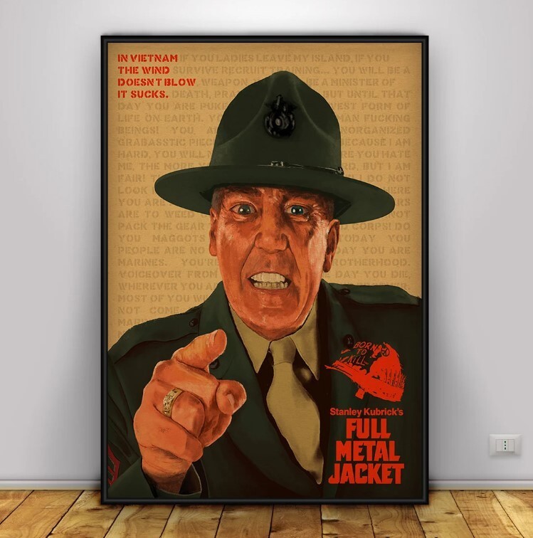 Full Metal Jacket Metal Poster - Vintage War Movie Wall Art for Home Decor