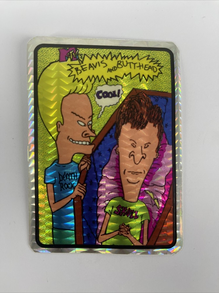 RARE Vintage Beavis and Butthead Cool Prism Vending Machine Sticker NOS