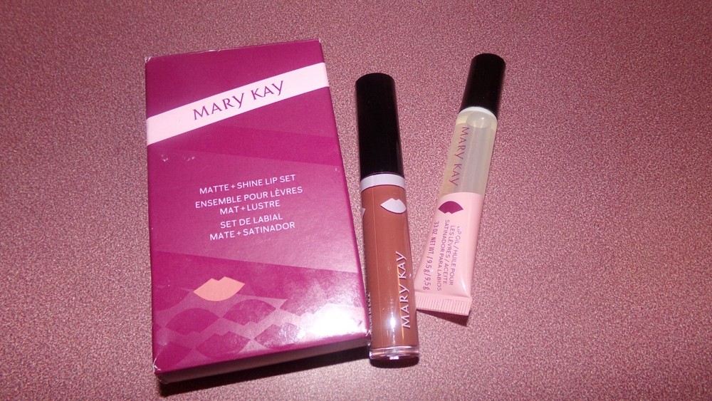 NIB Mary Kay Matte and Shine Lip Set - Limited Edition Cinnamon + Lip Oil 175887