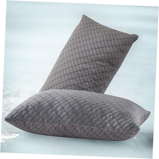 Memory Foam Pillows Queen Size Set of 2,Adjustable Queen(Pack of 2) Gray
