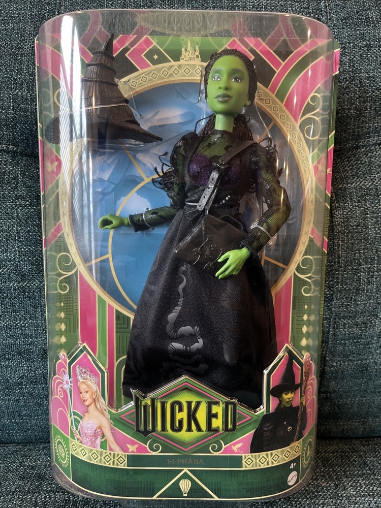 Mattel Wicked Elphaba Doll With ERROR MISPRINT BOX URL - FREE SHIPPING