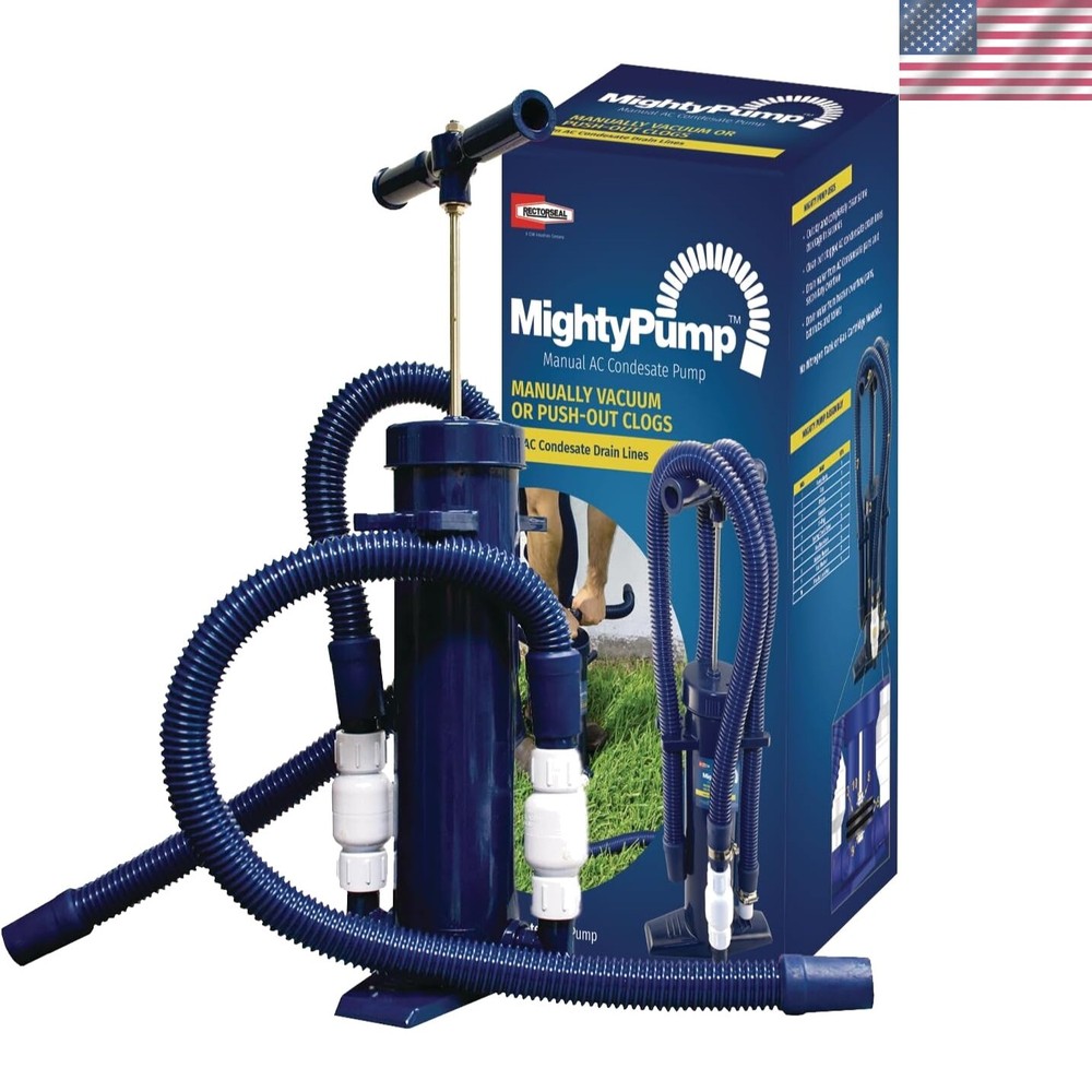 Reversible Hand-Operated AC Condensate Drain Pump for Fast Blockage Clearing-image