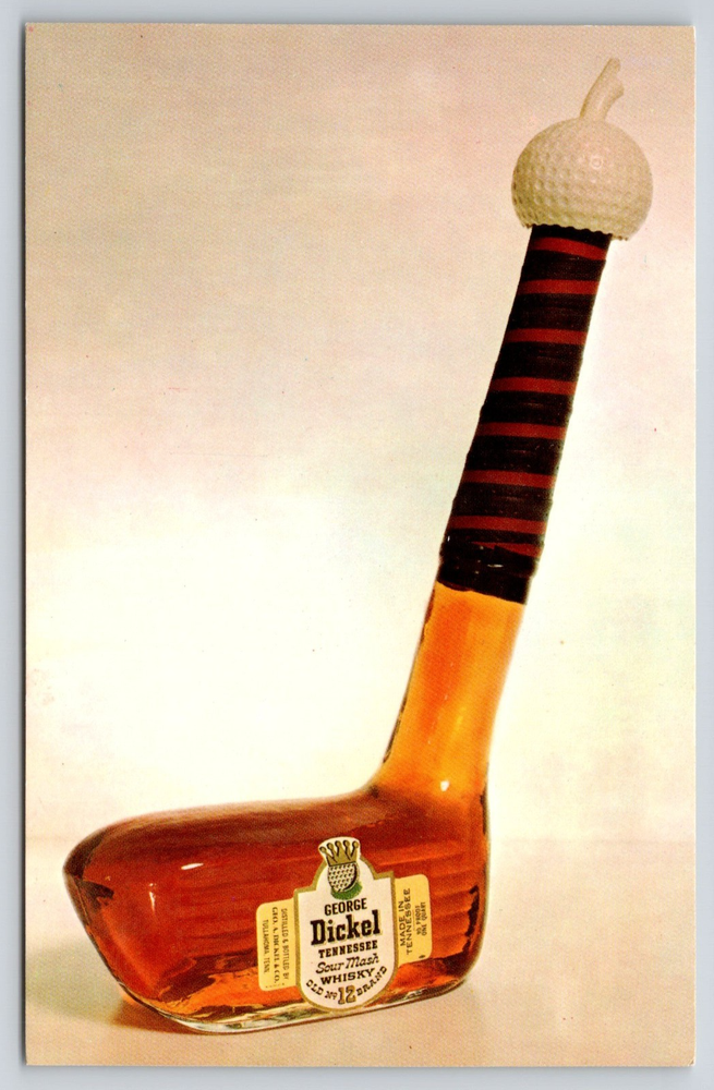 George Dickel Sour Mash Tennessee Whiskey Old No 12 Brand Golf Club Ad Postcard-image
