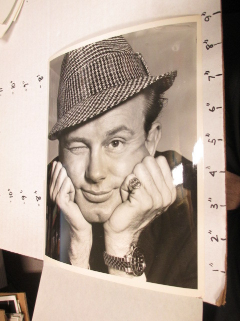 1960s NBC promo photo Jack Paar Tonight Show winking in hat