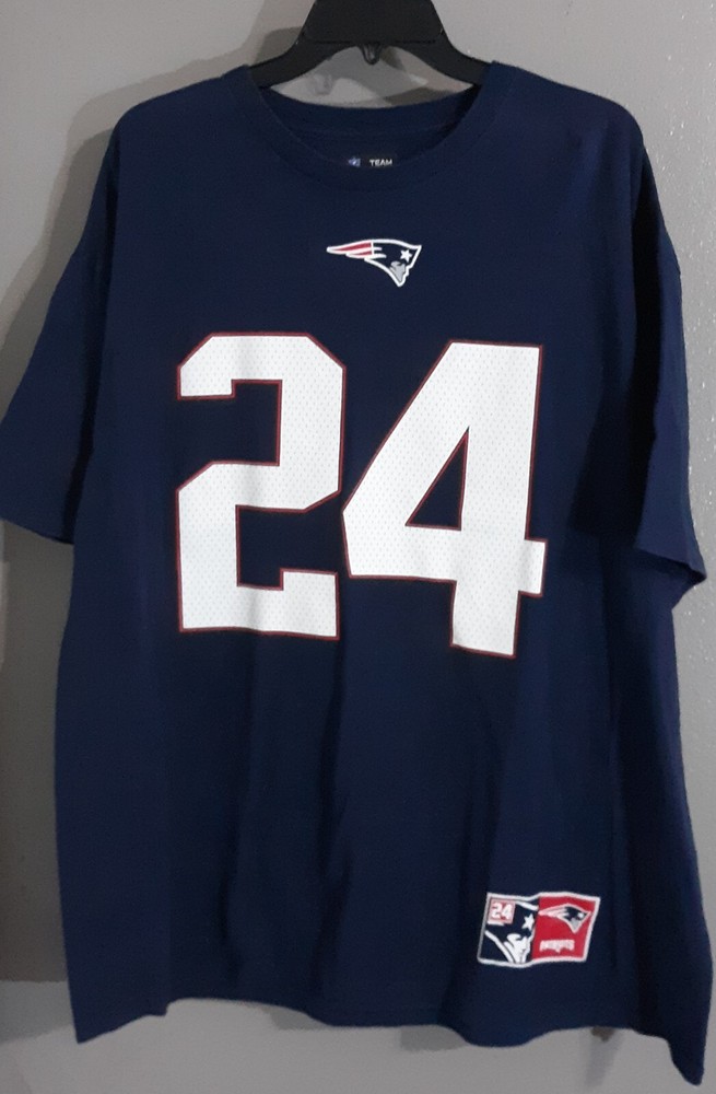 Men’s New England Patriots Blue Vintage Darrelle Revis 2XL T-Shirt