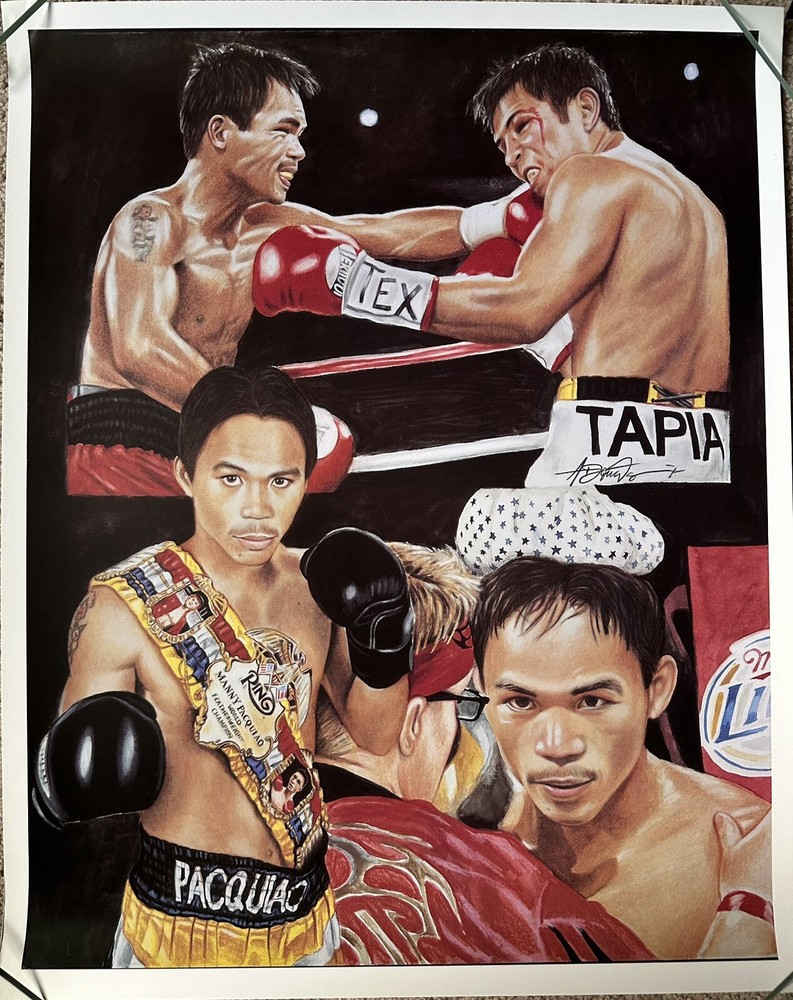 Manny Pac-Man Pacquiao vs. Marco Barrera 16x20 Boxing Poster Print
