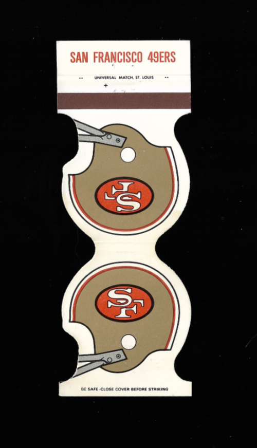 SAN FRANCISCO 49'ers 1980 Football Schedule Matchbook Cover Joe Montana