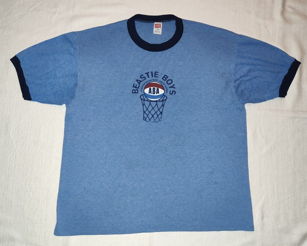 Vintage 80s Soffe Beastie Boys ABA Atwater Basketball Ringer Tee XL-image
