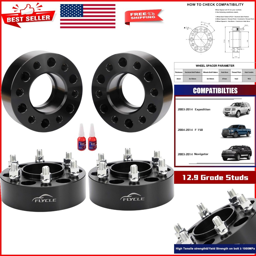 CNC Processed 2 Inch Wheel Spacer for 2003-2014 Navigator & Expedition