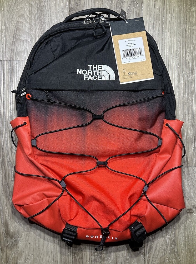 The North Face Borealis Commuter Laptop Backpack Fiery Red Dip Dye New With Tags  