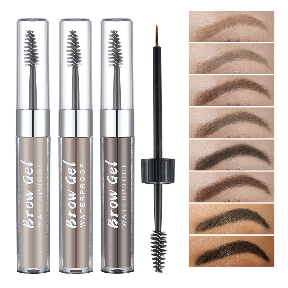 Double Head Eyebrow Cream Enhancers Waterproof Long-lasting Dye Brows Gel Tinted