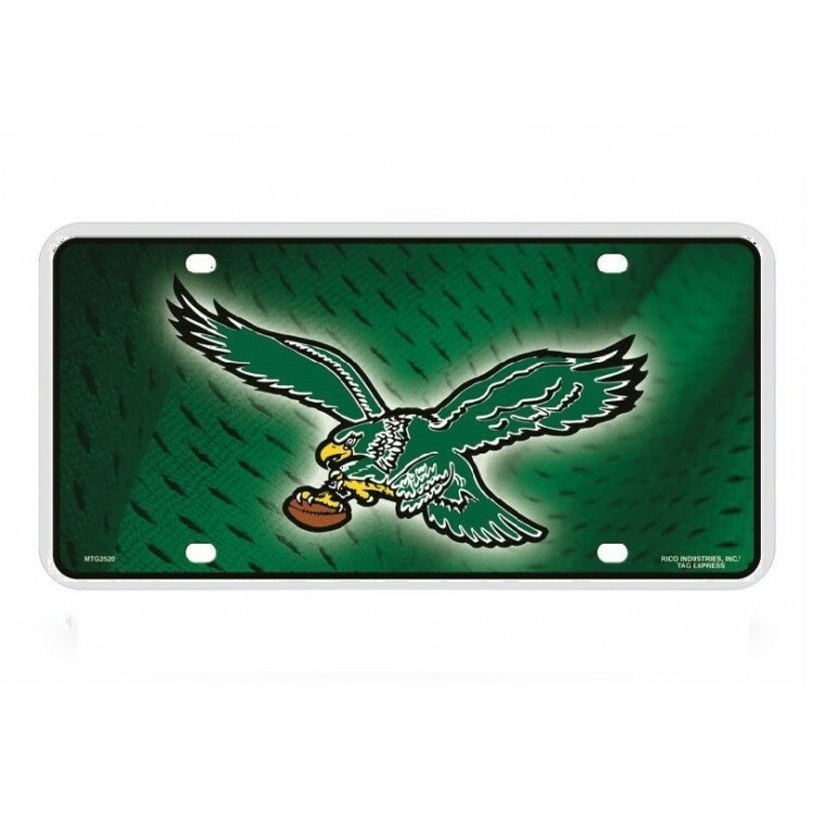 philadelphia eagles nfl football team retro logo license plate made in usa