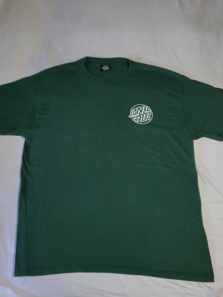 Santa Cruz Skateboards Men's Green Cotton T-Shirt Short Sleeve XL