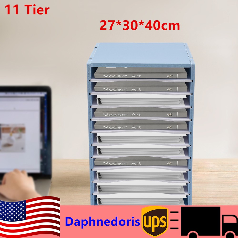 11-Tier Desktop File Holder for Office and Home Document Storage