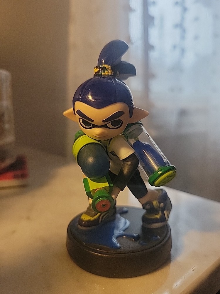 Nintendo Amiibo Splatoon Blue Inkling Boy Amibo Switch Wii U 3” Figure-image