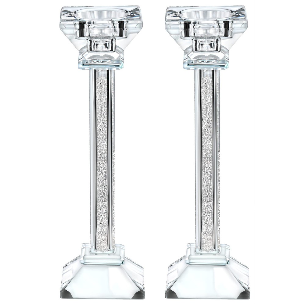 Crystal Candle Holders Set of 2-8.6