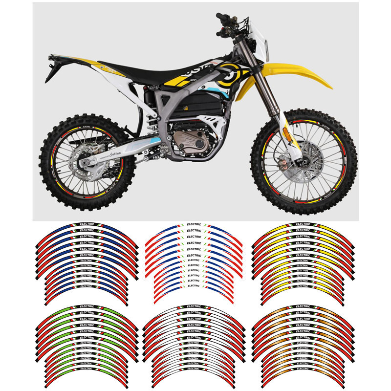 Calcomanías de rueda para abeja ligera Sur Ron S X Segway X260 X160 pegatinas a rayas-image