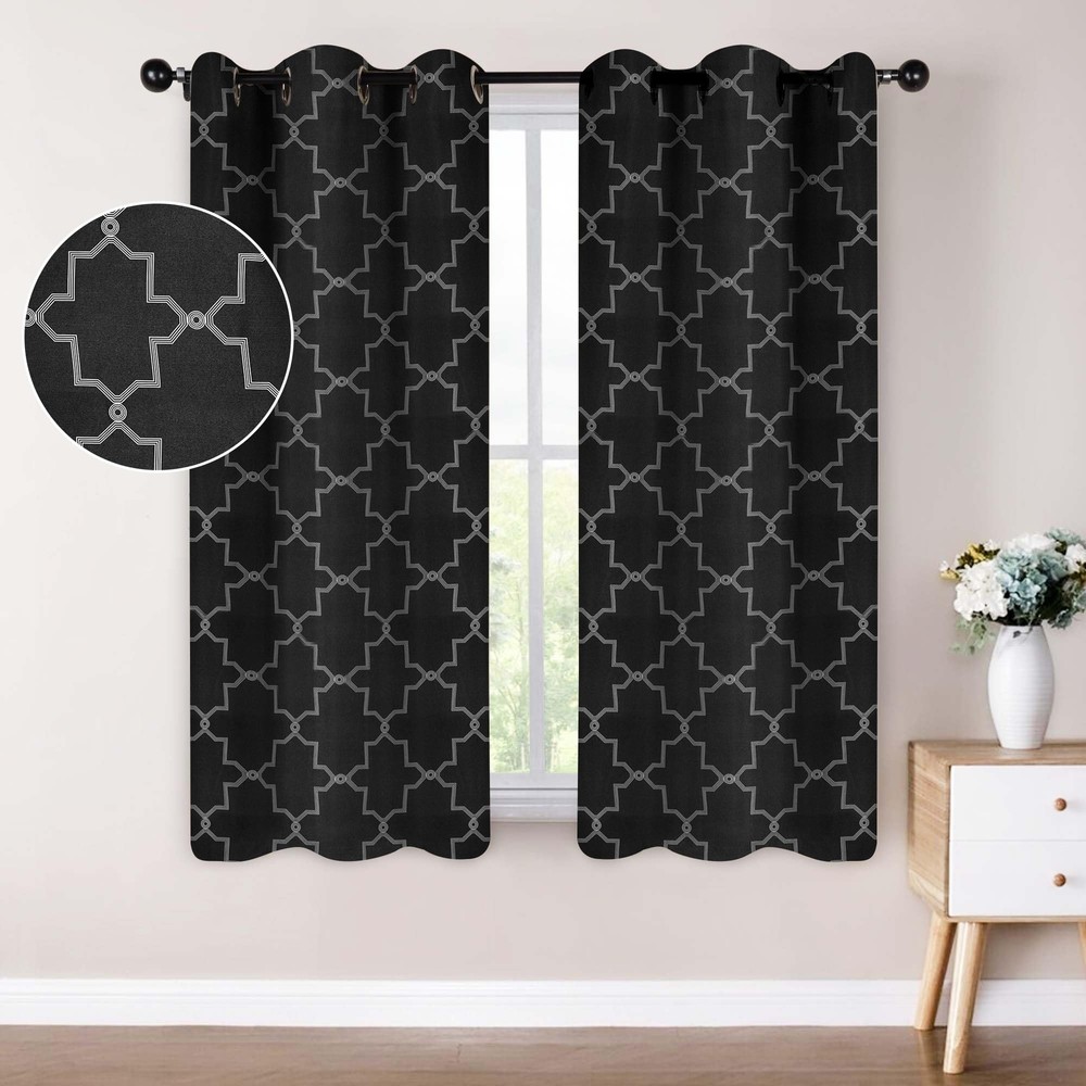 Blackout Curtains for Bedroom, Window Accent, Farmhouse, Living Room, Insulat...