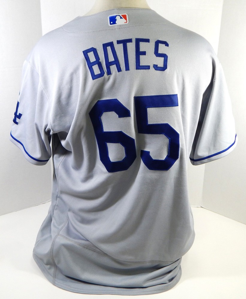 2020 Los Angeles Dodgers Aaron Bates #65 Game Issued Grey Jersey 2 20 Patch 50 5