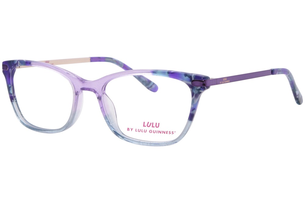 Lulu By Lulu Guinness LK048 Eyeglasses Youth Kids Girl's Purple Full Rim 48mm