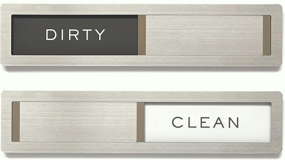 Dishwasher Magnet Clean Dirty Sign,  Premium Stainless Steel Grade 304, Kitchen