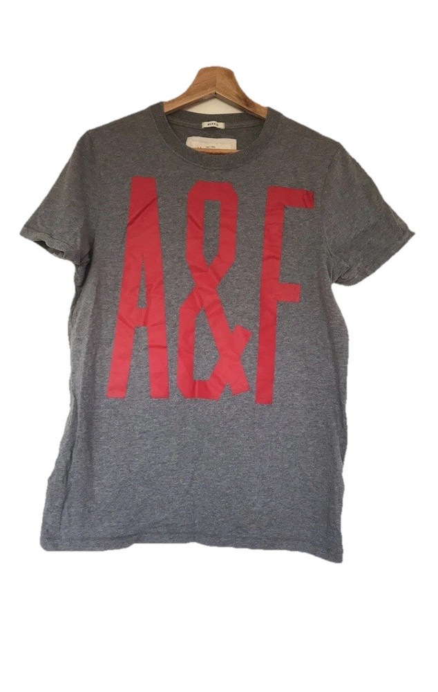 Abercrombie & Fitch Mens Size M Grey Muscle T-Shirt Short Sleeve 100% Cotton-image