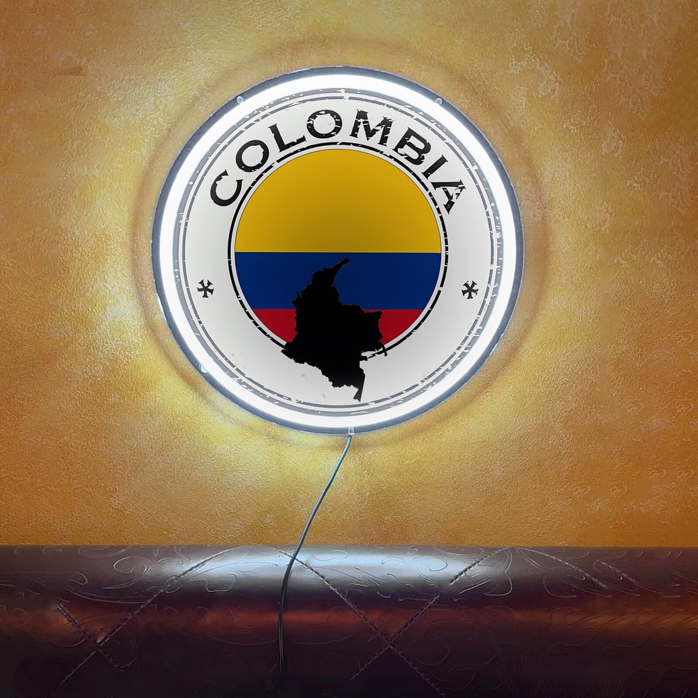 COLOMBIA US State Poster Bar Home Beer Wall Decor Silicone LED Neon Sign 12