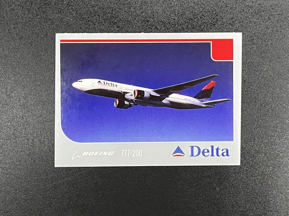 2003 Delta Air Lines Boeing 777-200 Aircraft Pilot Trading Card #10