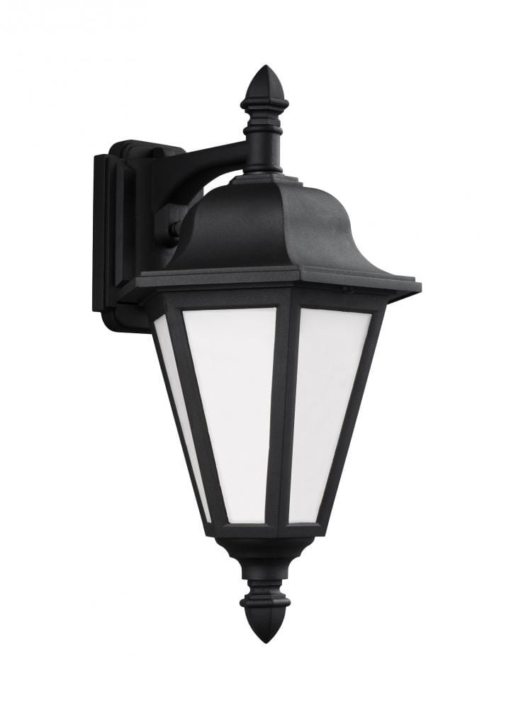 Sleek Black Single Light Outdoor Wall Lantern from Brentwood Collection
