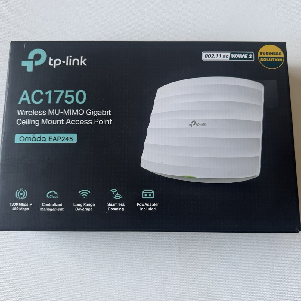 TP-Link EAP245 AC1750 Wireless MU-MIMO Gigabit Ceiling Mount Access Point