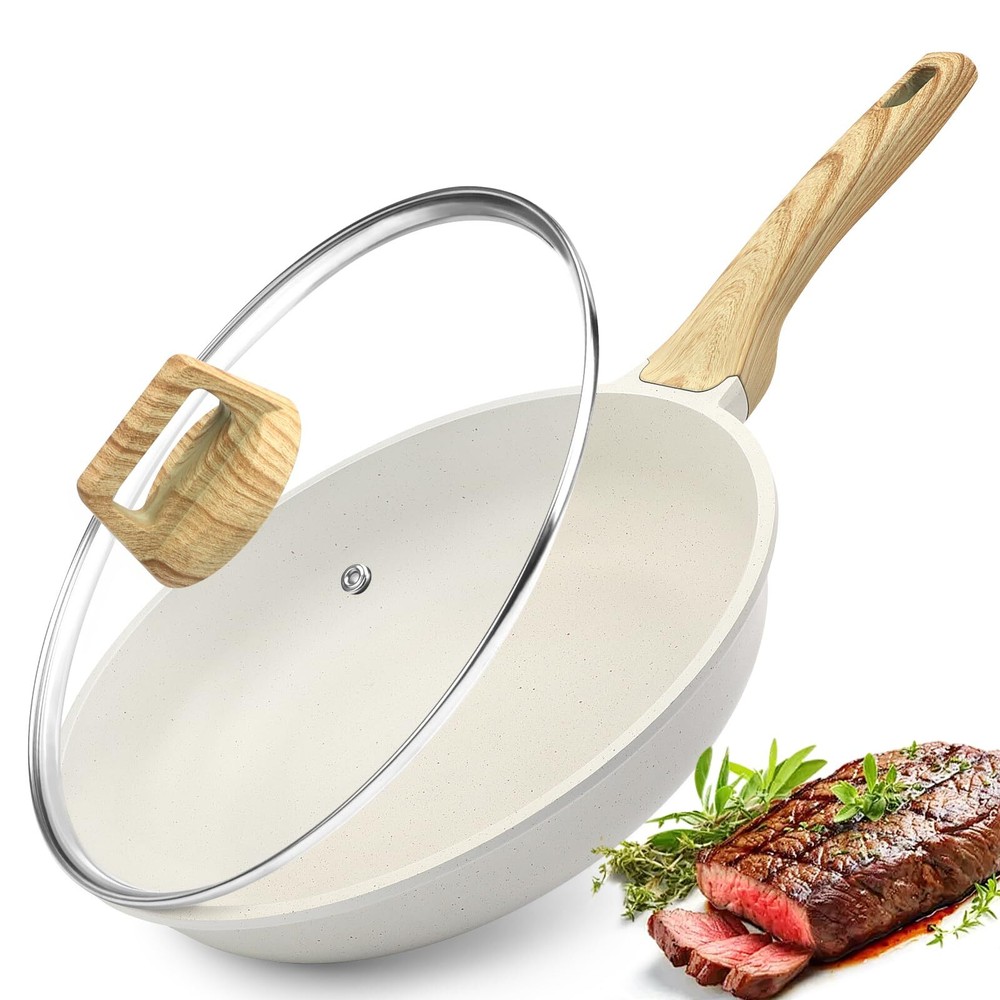 Nonstick Frying Pan Skillet with Lid - 11