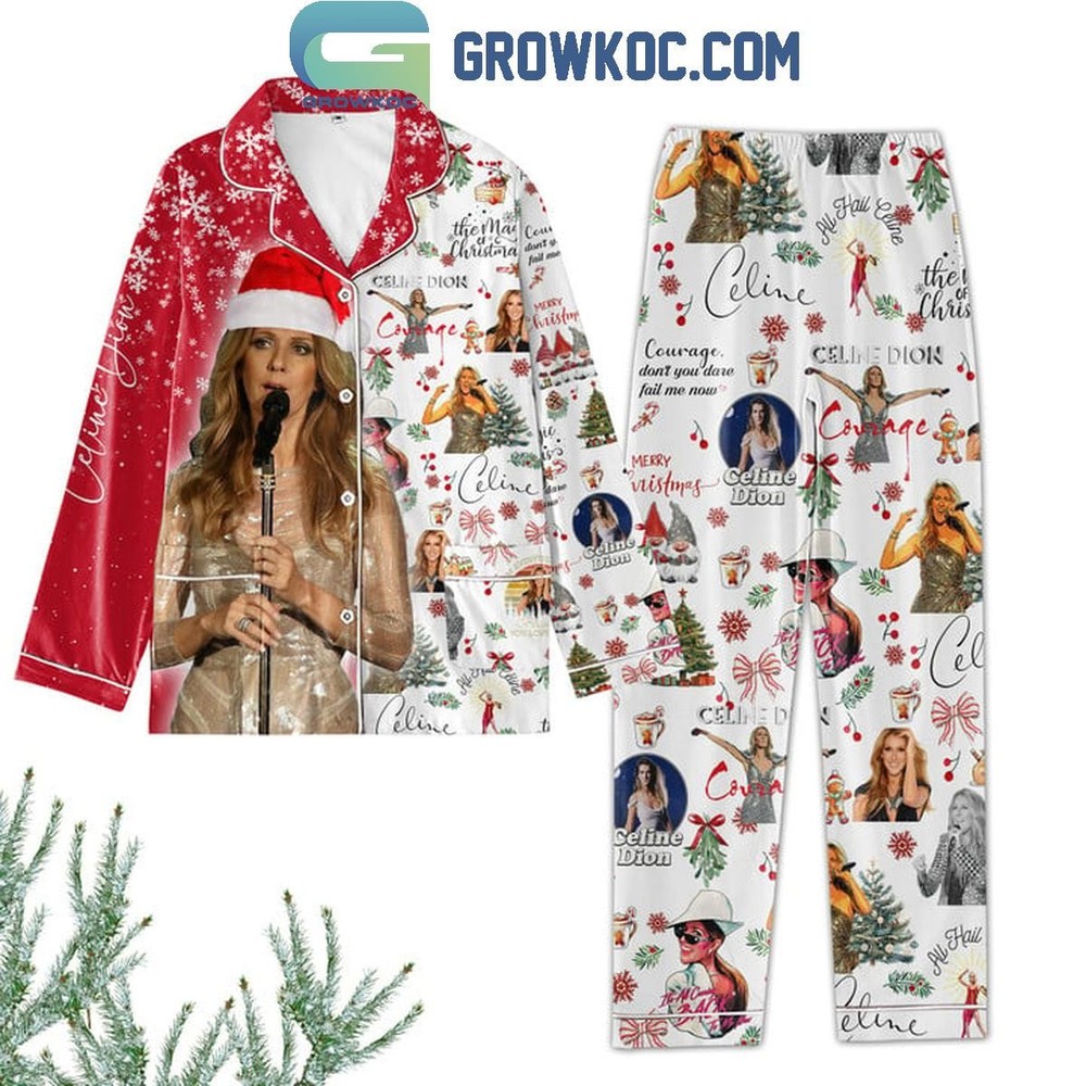 Celine Dion The Magic Of Christmas Festive Polyester Pajama Set