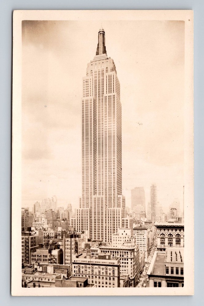 New York City NY, RPPC, Empire State Building, Vintage Postcard