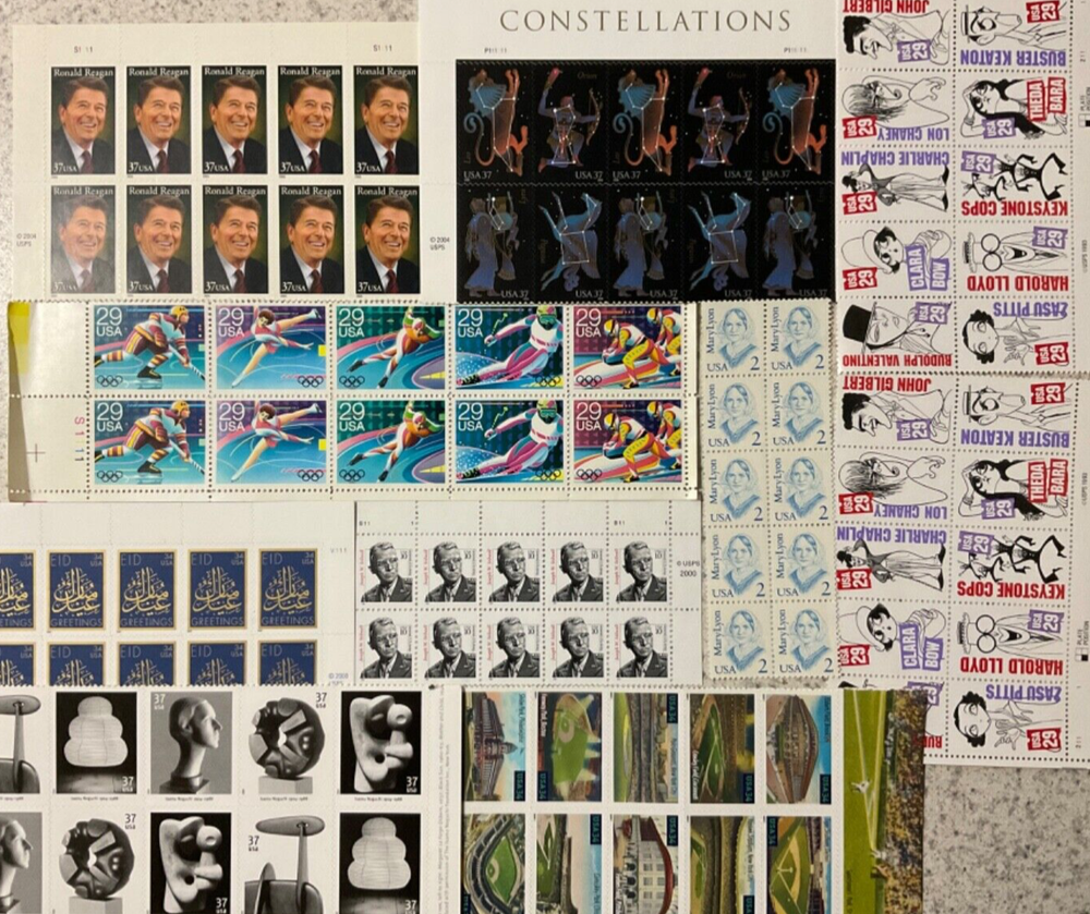 $27.60 Unused Mint NH US Postage Stamp Multiples & Strips; USA Stamps FV $27.60