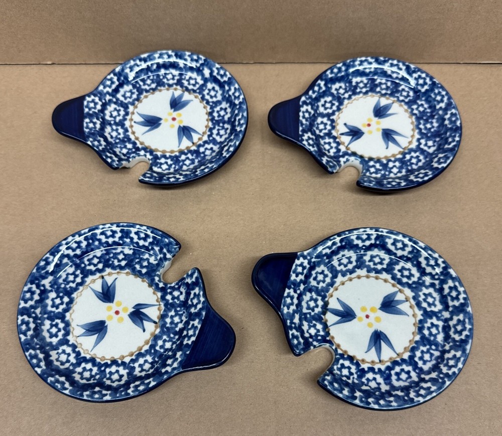 Temptations Old World マグ蓋 スプーンレスト付き 4個セット ブルー