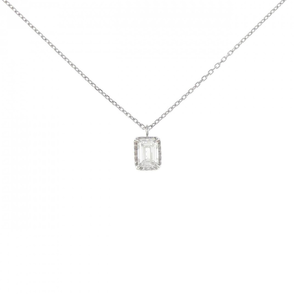 Authentic PT Diamond Necklace 0.367CT H SI1 Emerald cut  #270-003-974-2053