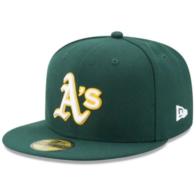 Oakland Athletics MLB Authentic Collection Road 59FIFTY Fitted Cap - 5950 Hat