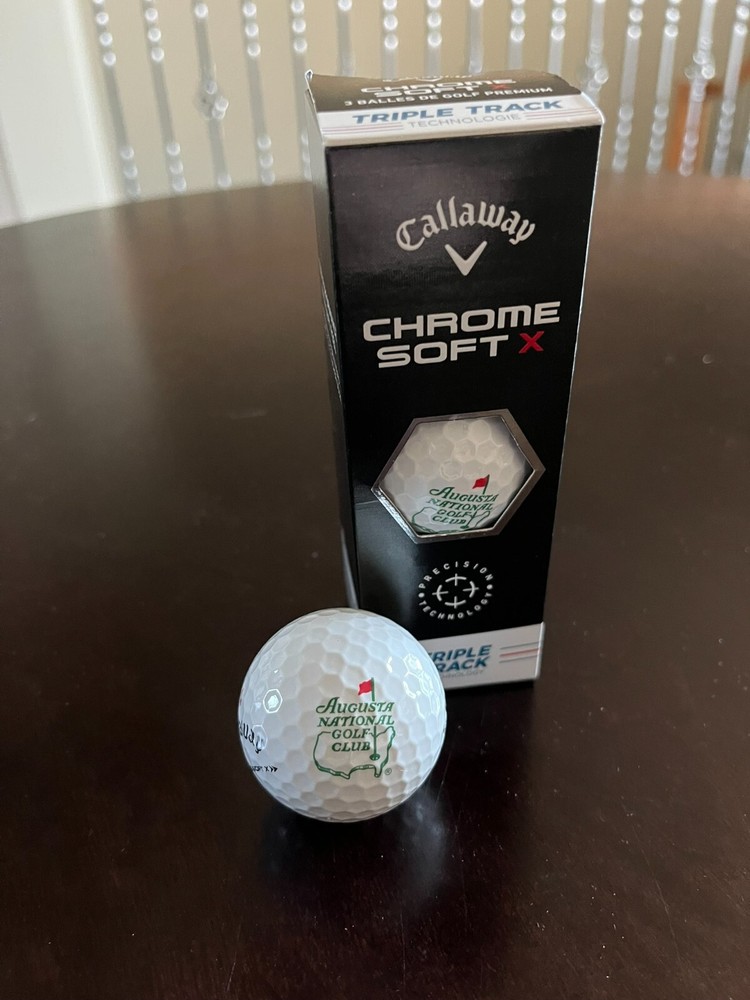 Callaway Chrome Soft Augusta National Member's Logo Set of 3 Golf Balls NIB