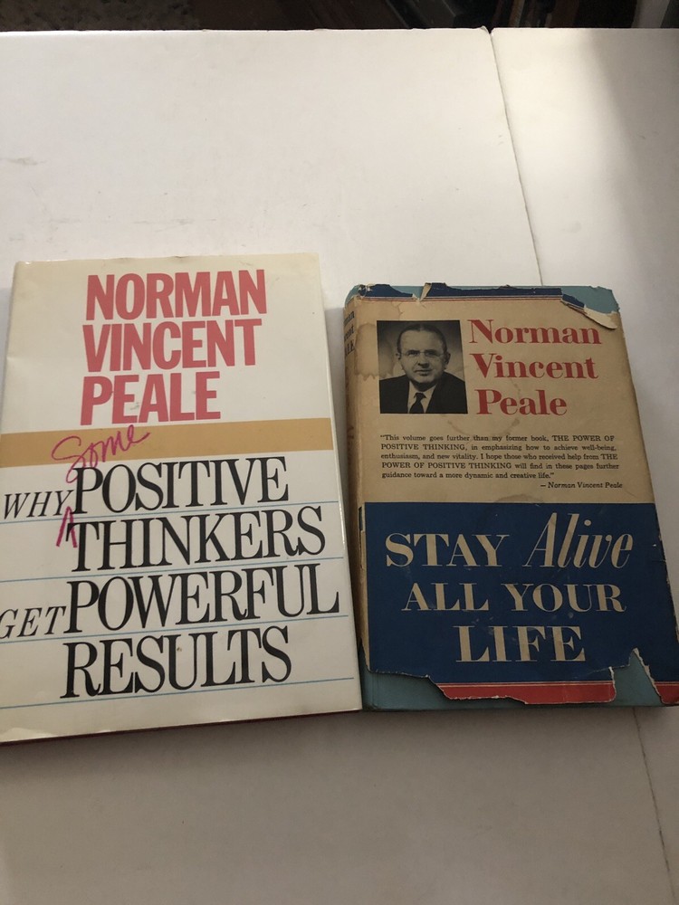 2 Vintage Norman Vincent Peale Positive Thinking Books