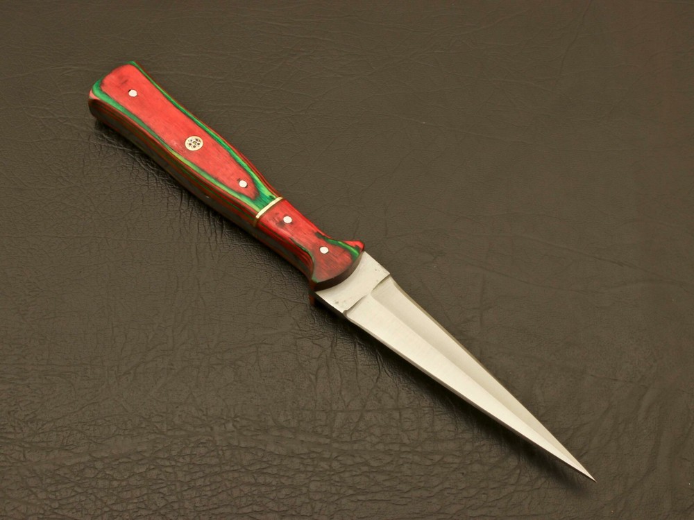 Custom Handmade D2 Steel Hunting Knife with Leather Sheath