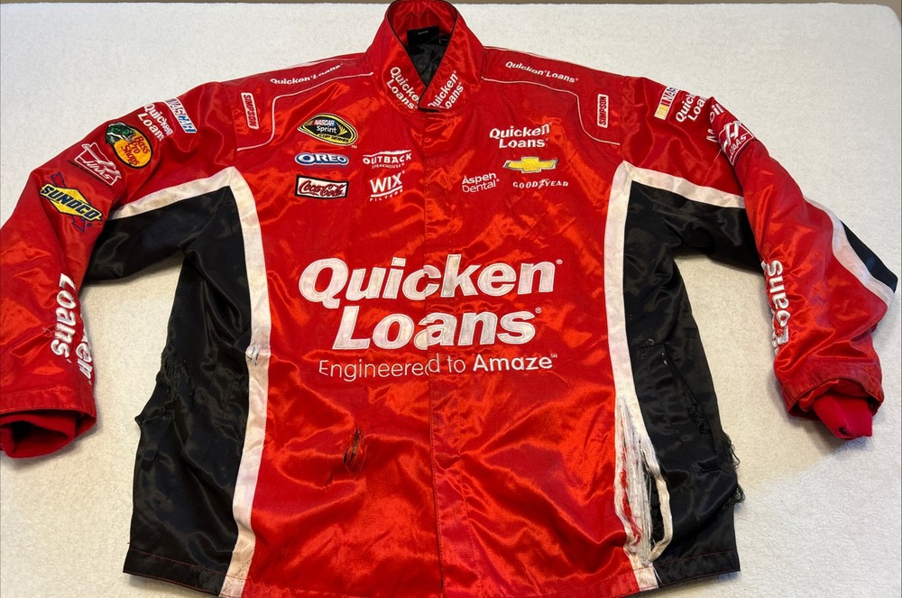 Vintage Ryan Newman Red NASCAR Button Up Jacket Men’s Size XL With Flaws