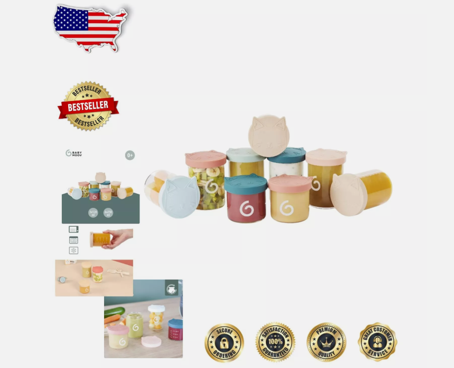 Borosilicate Glass Food Storage Containers with Silicone Lids - 9-Piece Set