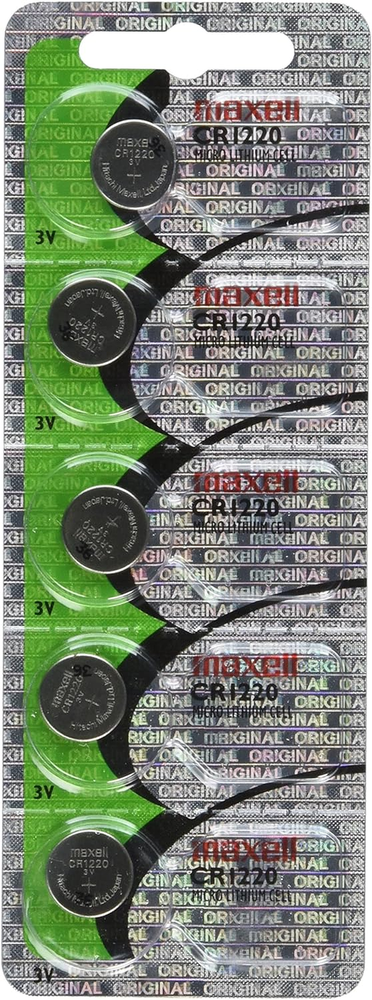 CR1220 3V Lithium Watch Battery 5-Pack Long-Lasting Power