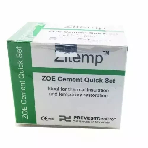 NEW Dental Prevest Zitemp Quick IRM Zinc Oxide Eugenol Temporal Cement 20g+10ml.