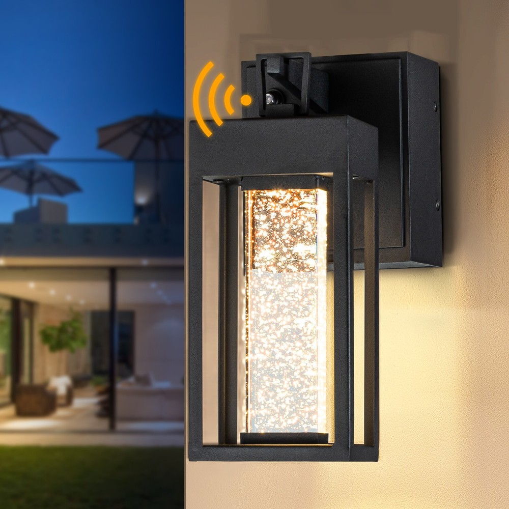 Open Box Black LED Wall Sconce with Built-in Outlet - 1-Light Modern Design